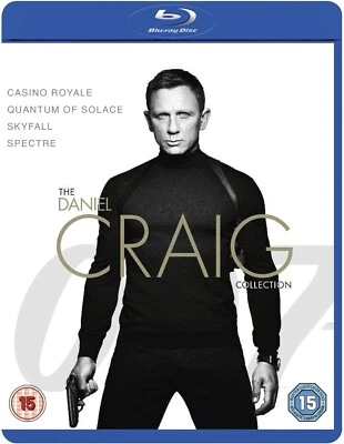 DANIEL CRAIG JAMES BOND BLU RAY COLLECTION 4 Movie Film SPECTRE SKYFALL CASINO - Image 1 of 2
