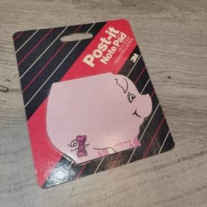 Bloc de notas vintage Post It Notes Pink Pig 40 hojas 3M NUEVO NOS sellado - Imagen 1 de 4