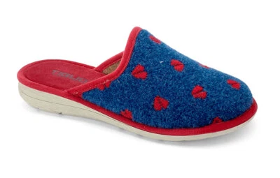 TIGLIO 2593 GRIGIO BLU PANTOFOLE CIABATTE DONNA CHIUSE INVERNALI - Image 1 of 4