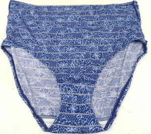 Fruit of the Loom Women's Hi-Cut Panty Blue Floral Size 10/3XL New w/o Tags - Picture 1 of 3