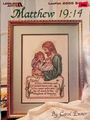 Matthew 19:14 Inspiration Cross Stitch Patterns By Leisure Arts - Image 1 of 3