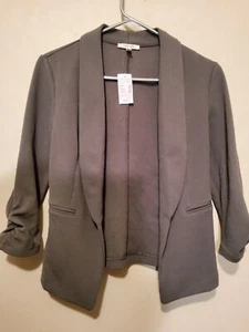 Neu mit Etikett! Maurices grauer offener Karriere Bürokleidung Blazer mit Kunsttaschen Größe XS - Bild 1 von 3