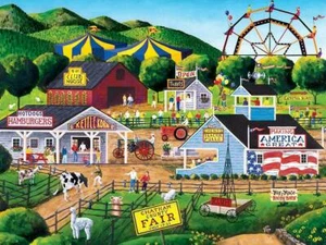1000 Piece Puzzle By Art Poulin SUMMER CARNIVAL 26.75” x 19.25” NEW SEALED - Picture 1 of 2