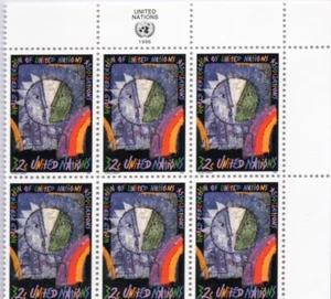 Unused Stamp Block United Nations World Federation Association 32 Cents 1996 NEW - Picture 1 of 1