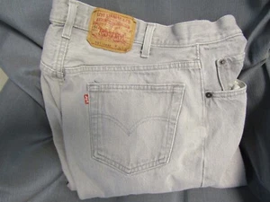 LEVI'S ORIGINAL 501 GRAY BUTTON FLY COTTON JEANS, 34 X 30 - Picture 1 of 6
