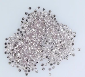 Natural Loose Diamond Round Shape Pink Color SI1 1.00 to 1.10 MM 25 Pcs Lot Q28 - Picture 1 of 8