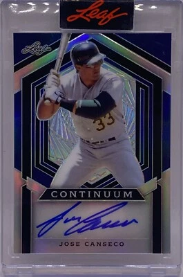 2023 Leaf Metal Continuum Autograph Jose Canseco Auto #59/61 Athletics A’s HOF - Image 1 of 3