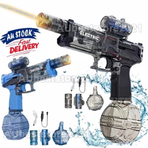 2PCS Ultimate Battle Blaster Electric Water Guns with Realistic Gun Muzzle Flame - Picture 1 of 30