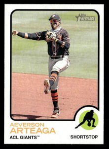 Aeverson Arteaga 2022 Topps Heritage Minor League  Card #58 ACL Giants