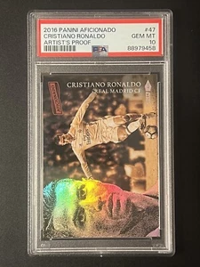 2016 Panini Aficionado Chistiano Ronaldo #47 PSA 10 Prova d’artista - Foto 1 di 3
