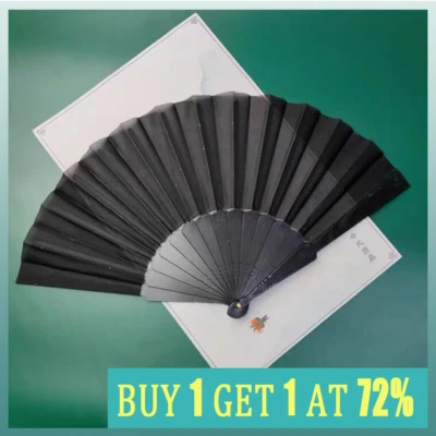Hand Fan Held Portable Spanish Dances Fabric Folding Party Wedding UK Gift
