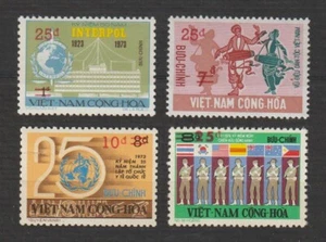 1975 Südvietnam vorläufige Zuschläge Briefmarken Sc # 498, 500, 515 & 516 postfrisch - Bild 1 von 1