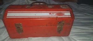 VINTAGE SIMONSEN TOOLBOX Red Rally Line W/Misc Tools - Picture 1 of 11