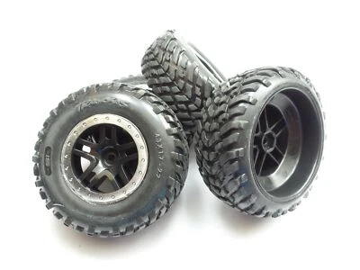 TRAXXAS Nitro Slash 5884 5871 Wheelset Split Spoke Chrome 45x100 mm TS3® - Imagen 1 de 2