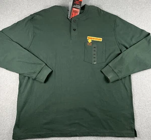 Camisa Henley Wrangler Riggs Ropa de Trabajo Para Hombres 2XL Manga Larga Verde Nueva con Etiquetas Defecto - Imagen 1 de 11