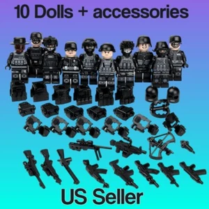 Custom Military Toy Soldier Figures and Accessories Set of 10 US Seller FastShip - Picture 1 of 1