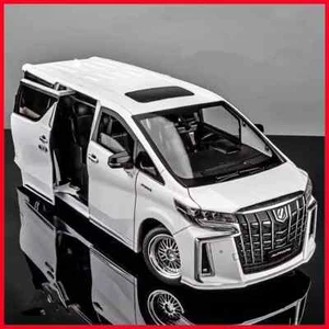 1:18 Toyota Alphard MPV Diecast Model Commercial Vehicle Simulation Sound Light - Picture 1 of 26