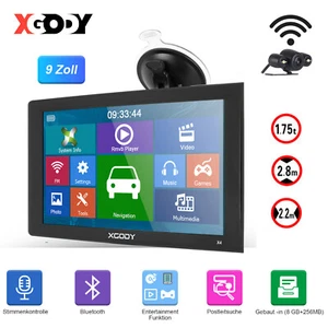 XGODY 9 Zoll Navigationsgerät LKW PKW WOHNMOBILE Navigation mit Rückfahrkamera - Bild 1 von 16