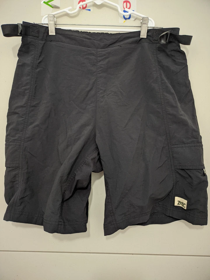 ZOIC SHORTS Mens L BLK Yuba Pad Lined Mountain Biking Cargo Outdoor 10" Solid - Image 1 of 4