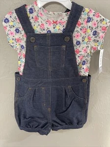 Carters Baby Mädchen Blumen 18 Monate 2 Stück Sets Overall - Bild 1 von 3