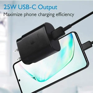 Cargador USB C-25W PD Cargador de Pared Carga Rápida Nuevo Samsung Galaxy CABLE 3 PIES - Imagen 1 de 5