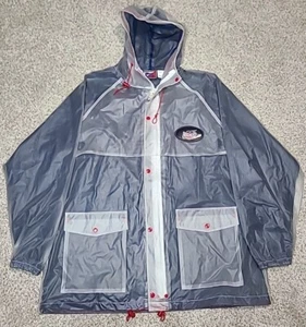 Vintage NBA Pro Player Houston Rockets Clear Rain Coat/Jacket/Poncho XL - Picture 1 of 7