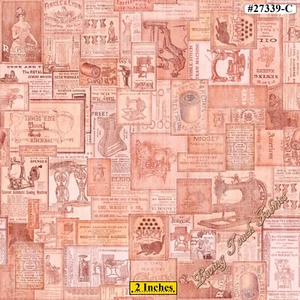 QT DAN MORRIS "TAILOR MADE" #27339-C SEWING THEME FABRIC PRICED PER 1/2 YD - Picture 1 of 2