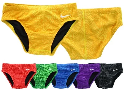 Nike Geo Alloy Brief Performance Swimwear Boys Swim Bottom NESS8028 MSRP $40 - Image 1 of 4
