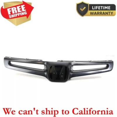 For 2003-2005 Honda Accord Front New Black Plastic Grille Sedan HO1200157 - Image 1 of 4