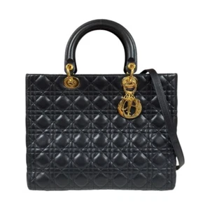 Dior Shoulder Bag leather 2way Canage Lady Dior used - Picture 1 of 10