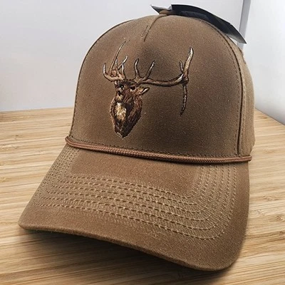 Vortex Optics Hat, Khaki Cap, Elk Embroidery w/Rope, Royal Tine Waxed, Snapback - Image 1 of 4
