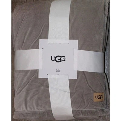 UGG Dasha Reversible Shearling‎ Lined 50" x 70" Throw Blanket Gray NEW! - Image 1 of 4