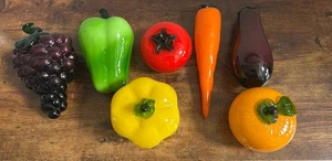 Vintage Murano Hand Blown Glass Fruit & Vegetables - Picture 1 of 9