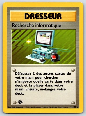 Recherche informatique - Computer Search Base Set 071/102 French Pokemon Card LP - Image 1 of 2