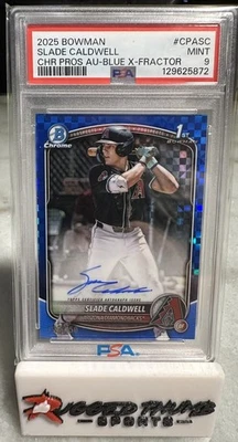 2025 Bowman Chrome 1st Autographs #Cpasc Slade Caldwell Blue Fractor /150 PSA 9 - Image 1 of 2