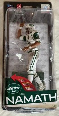 McFARLANE Series 35 JOE NAMATH NY Jets White Iconic Pose From Super Bowl NEW - Image 1 of 3