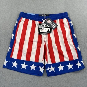RSVLTS Rocky Shorts Mens Medium Red White Blue Flag Beach Swim Summer USA NWT - Imagen 1 de 10