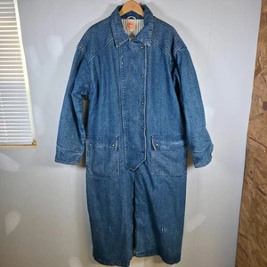 Vintage Australian Outback Collection Mens Blue Denim Duster/Trench Coat Size XL - Picture 1 of 14