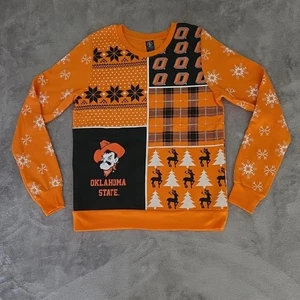 Maglione Karma Oklahoma State University riciclato etichetta taglia media arancione pullover - Foto 1 di 19