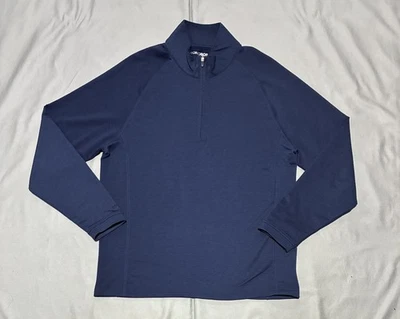 Pullover de golf Bonobos para hombre medio azul cuarto cremallera calce ajustado rendimiento top Foto 1 de 4