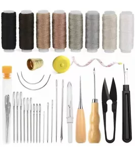 Leder Nähen Polster Reparatursatz mit Ahle, Naht Ripper, Nadeln KOSTENLOSER VERSAND - Bild 1 von 7