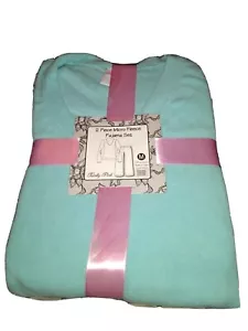 NWT Totally Pink 2 Piece Micro Fleece Pajama Set Size M - Picture 1 of 2