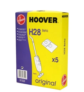 5 SACCHETTI ORIGINALI PER ASPIRAPOLVERE HOOVER H28 IN CARTA PER BETA - Foto 1 di 1