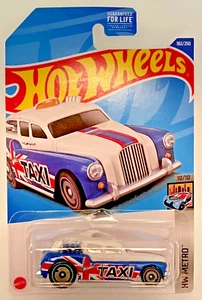 Hot Wheels Cockney Cab II 102/250 HW Metro 10/10 1:64 ZAMAC - Taxi - Tall Card - Picture 1 of 5