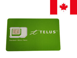 5 x cartes SIM multi Telus Canada 4G LTE 3-en1 nano Micro standard