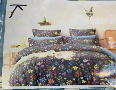 New Sealed King Size 100% Cotton Fitted Bed Sheets With 2 Pillow case 1200 count - Image 1 of 2