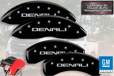 GMC Yukon/XL "Denali" 2021-2024 cubiertas de pinza de disco de freno delanteras traseras negras MGP Foto 1 de 4