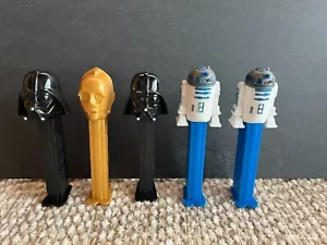 DISPENSADORES PEZ PERSONAJES STAR WARS DARTH VADER C3PO R2-D2 Lote de 5 - Imagen 1 de 3