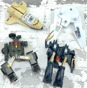 Vintage Transformers Gobots Figure Lot Shuttle Spaceship Jeep Parts Repair AS IS - Picture 1 of 15