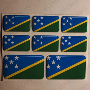 Pegatinas Islas Salomón Pegatina Bandera Vinilo Adhesivo 3D Relieve Resina - Picture 1 of 1